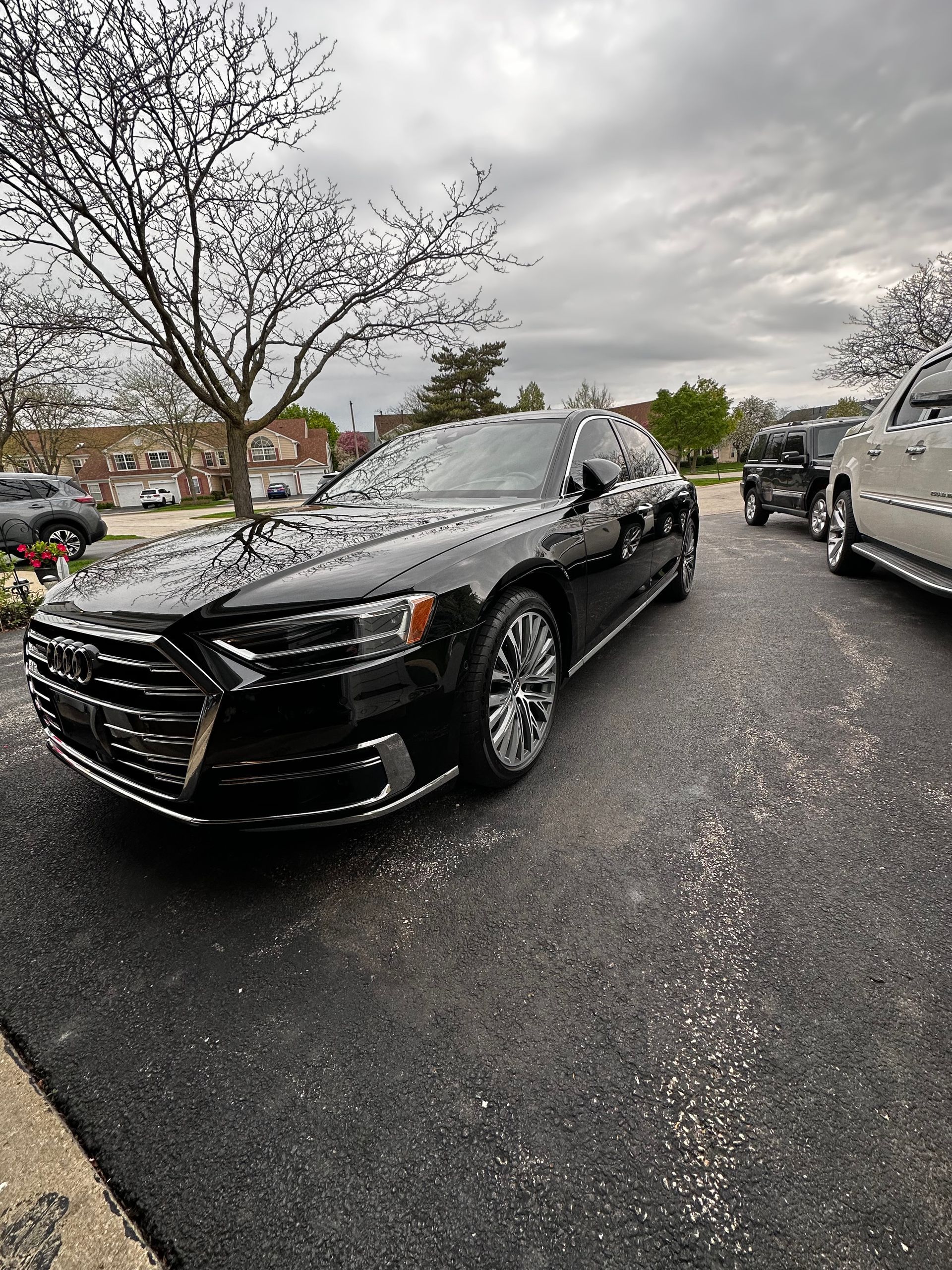Black sedans offered by M.R. Black Car Service of Chicago, seating up to 2.