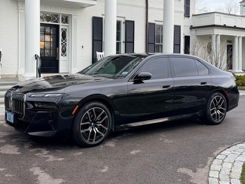 Black sedans offered by M.R. Black Car Service of Chicago, seating up to 2.