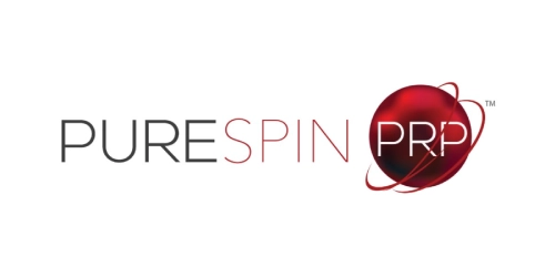 A purespin prp logo. Link to PRP/PRF Under Eyes & Face.