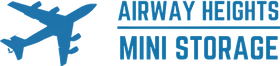 Blue airplane logo with