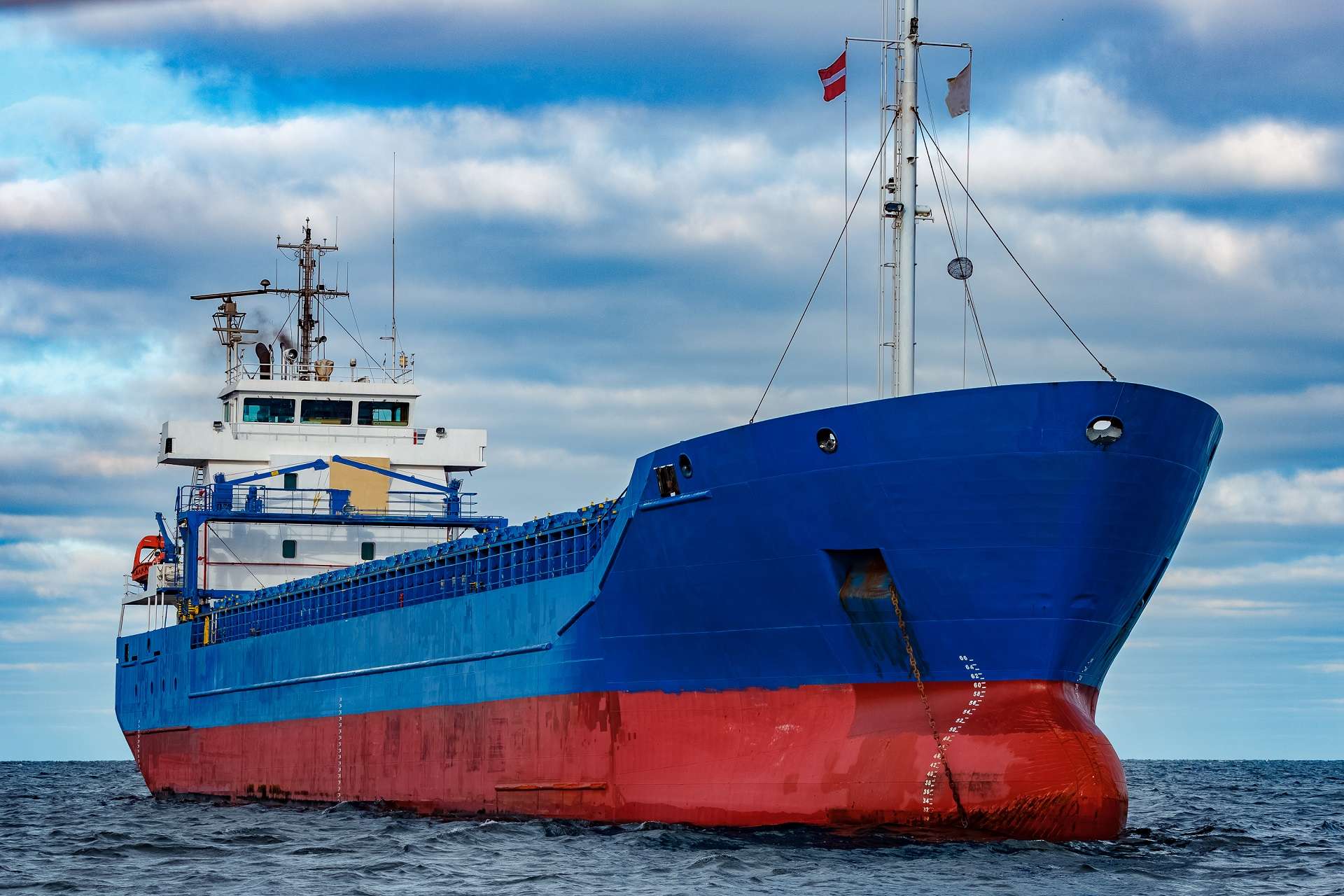 blue ship