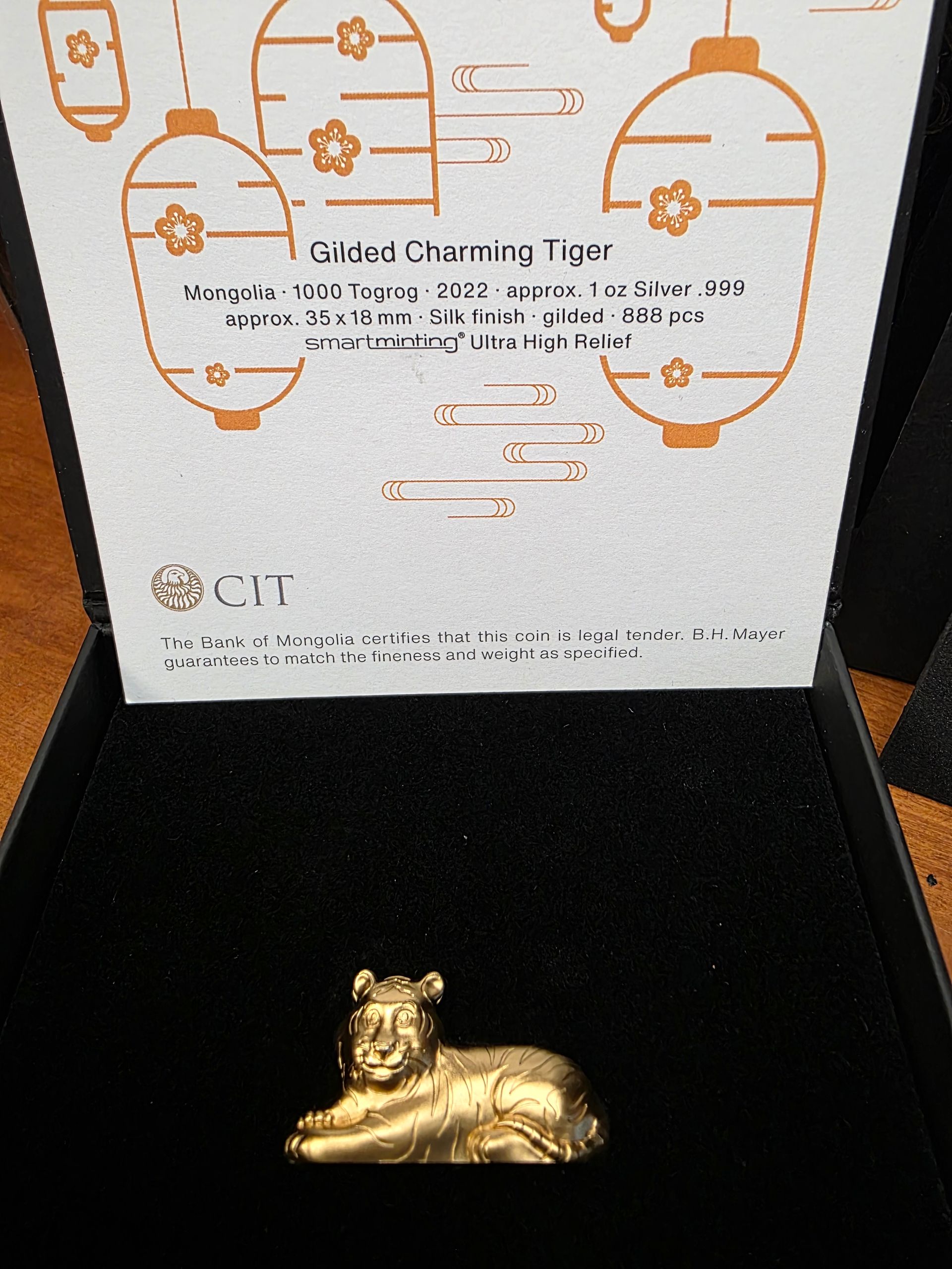 2022 Guiled Charming Tiger 1 oz