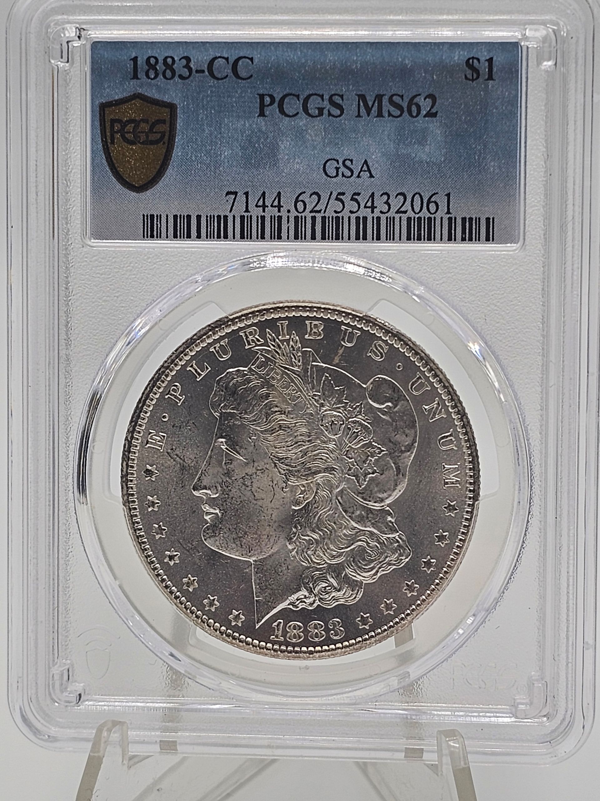 1883 CC Morgan Silver Dollar MS-62