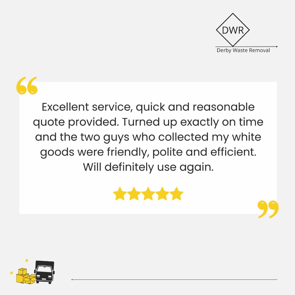 Highly recommended reviews for our waste removal services