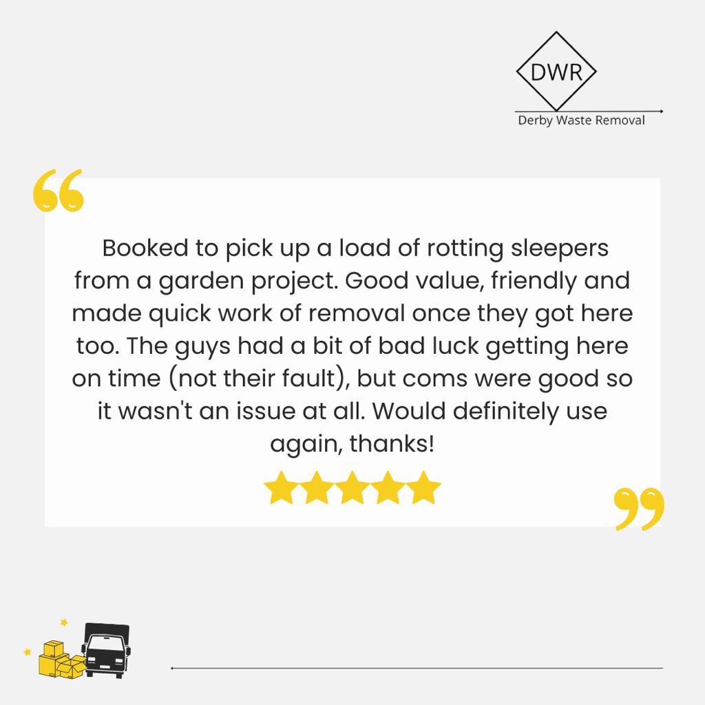 Highly recommended reviews for our waste removal services