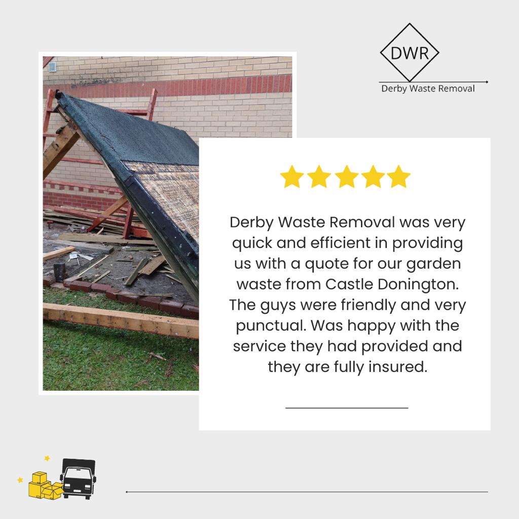 Highly recommended reviews for our waste removal services