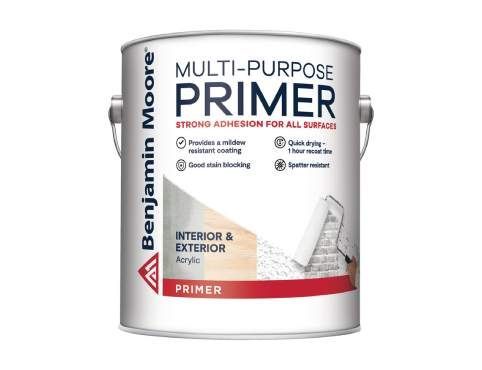 Can of Benjamin Moore Multipurpose Primer