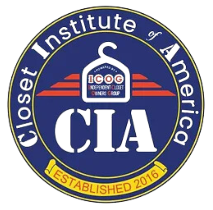 Circular blue and gold school logo for Closest Institute of America, with large “CIA” initials and “Established 2016” banner