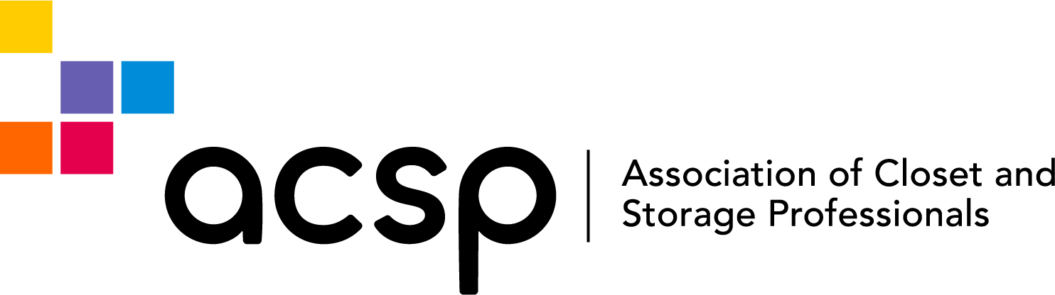 ACSP logo with colorful square icon and the words “Association of Closet and Storage Professionals”