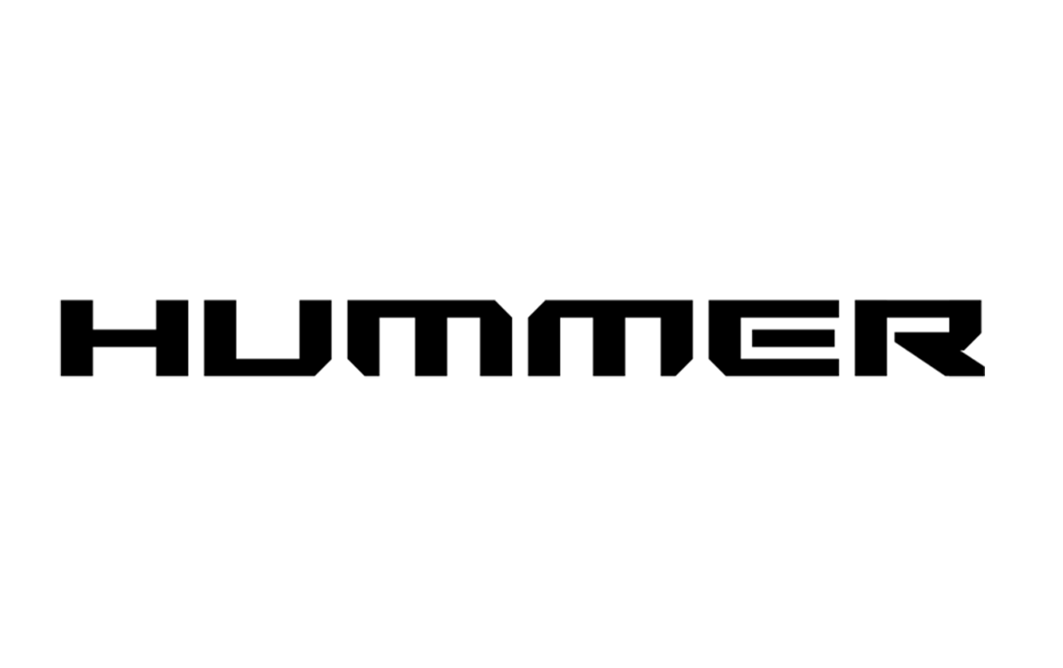 The hummer logo is black and white on a white background.