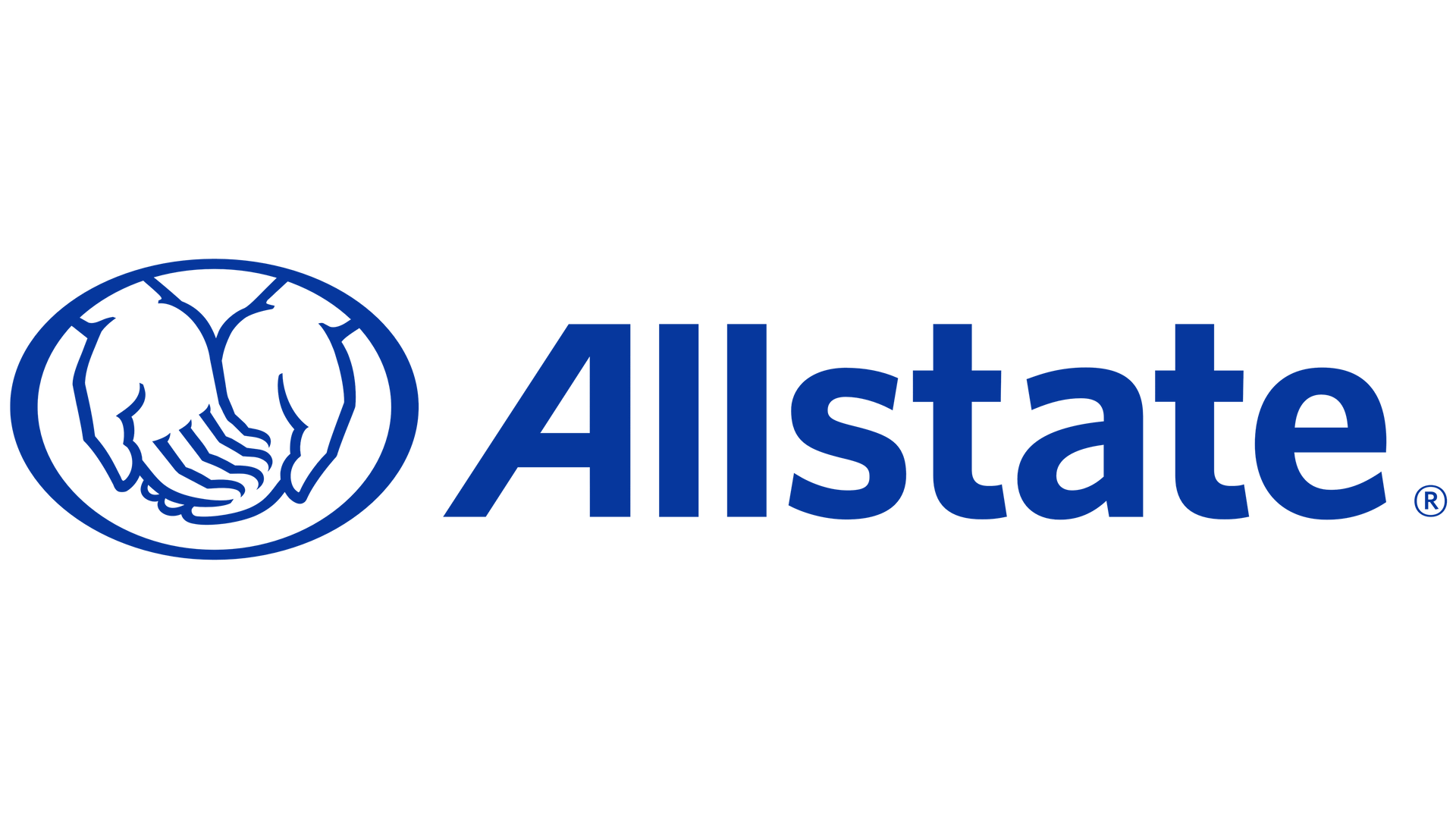 The blue Allstate logo featuring a pair of cupped hands inside an oval next to the company name.