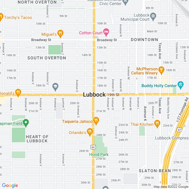 Map of business location