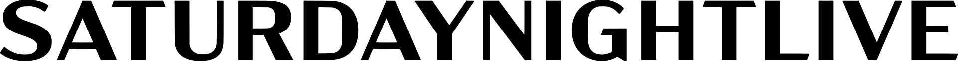 Black SATURDAYNIGHTLIVE logo on a white background.