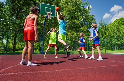Kids Playing Basketball Kids Playing Basketball