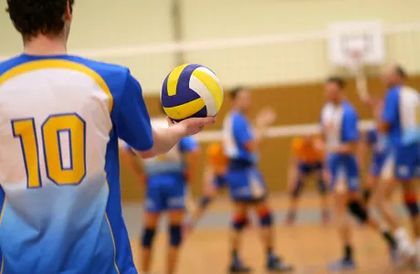 Volleyball Player About To Serve Volleyball Player About To Serve