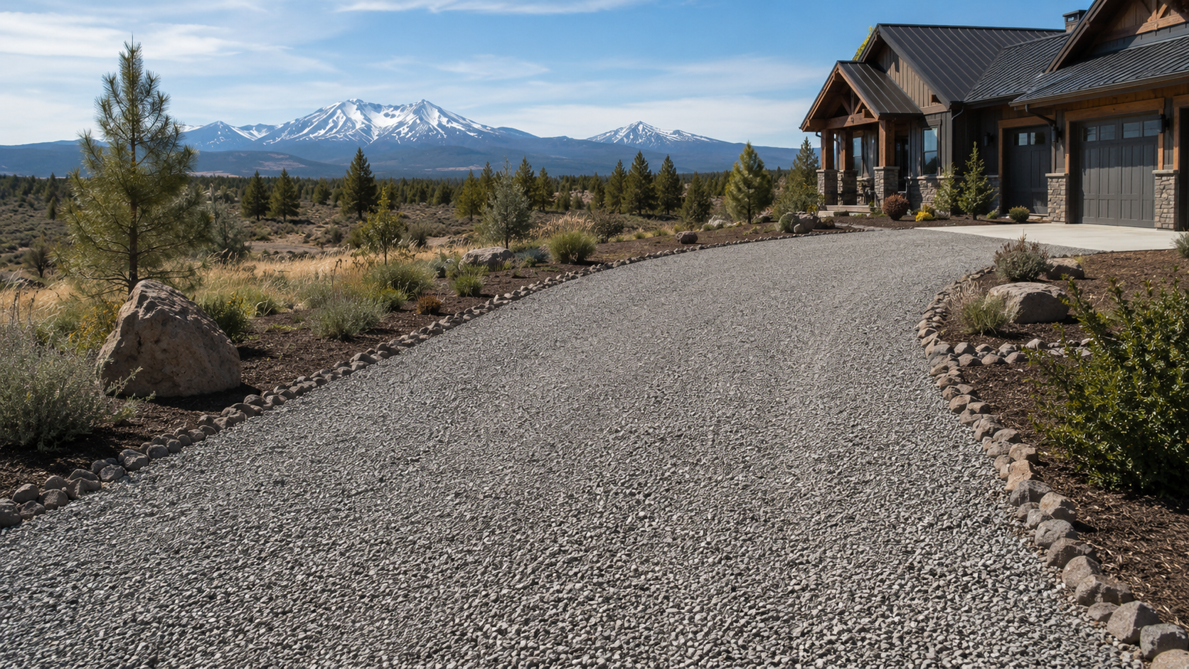 Close-up of a gray gravel pile with rough, uneven stones.