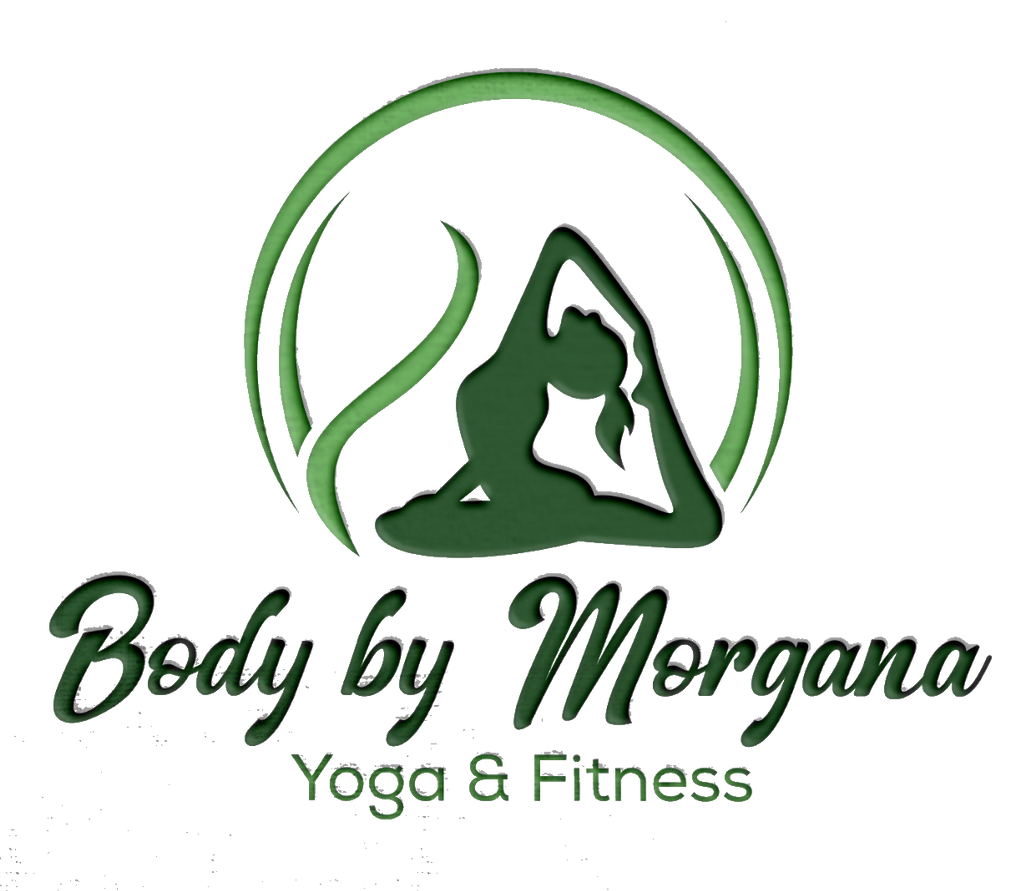 A logo for body by morgana yoga and fitness