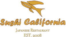 Suski California Japanese Restaurant logo with gold stylized bird and text “EST. 2008”