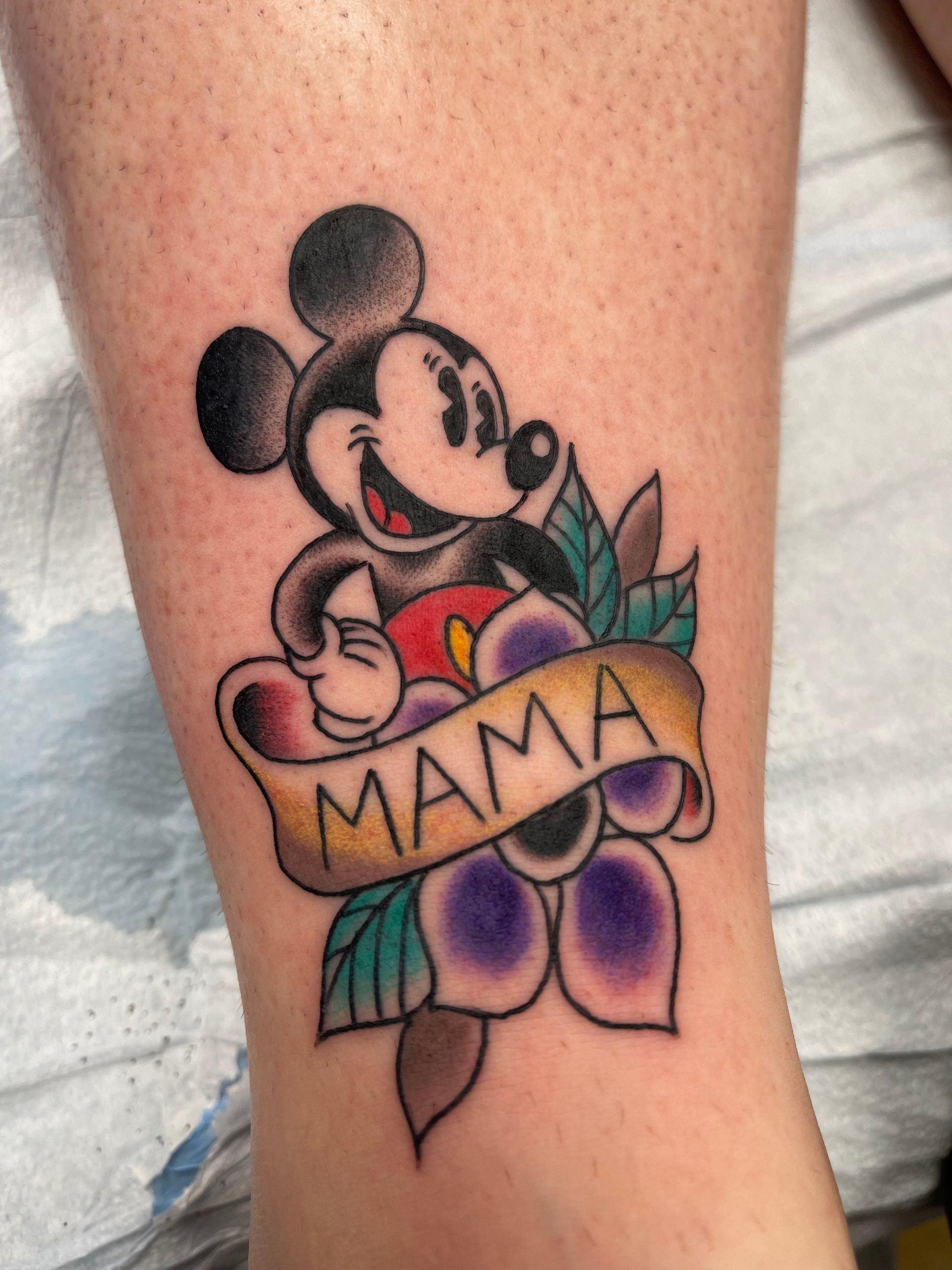 Mickey Mouse tattoo with 