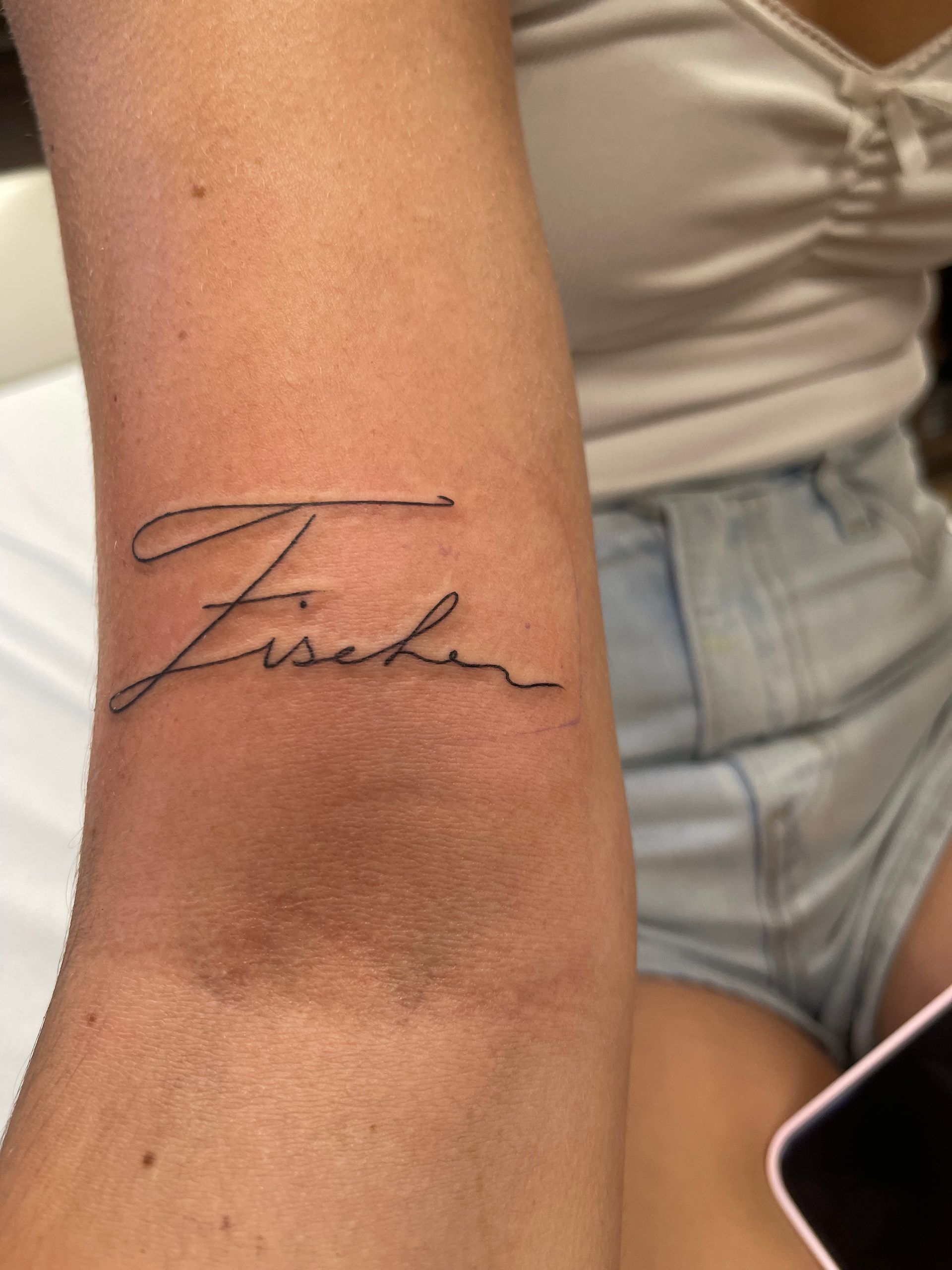 Tattoo of the word 