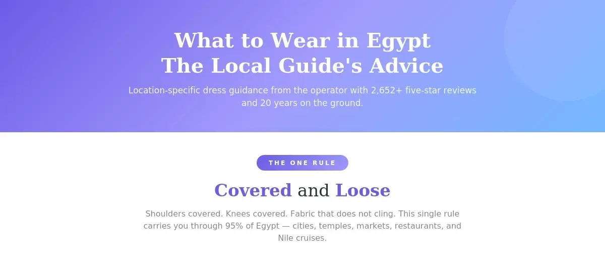 What to wear in Egypt one rule covered and loose with header