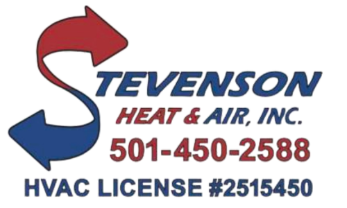 The logo for stevenson heat and air inc.