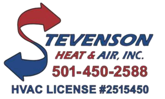 The logo for stevenson heat and air inc.