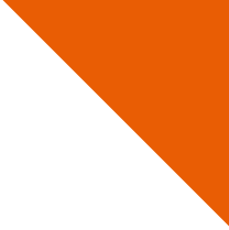 White triangle overlaying an orange triangle.
