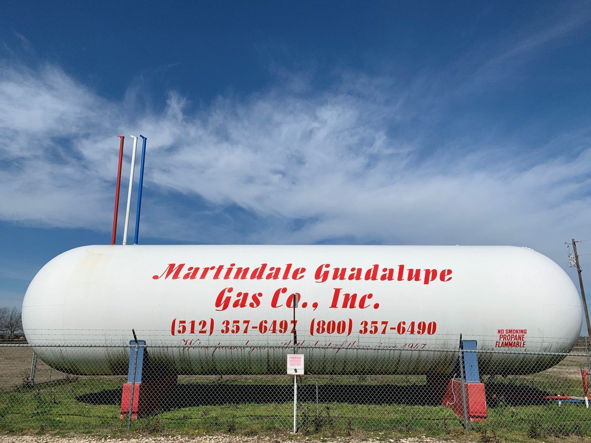 Gas Tank | Martindale, TX | Martindale Guadalupe Gas Company Gas Tank | Martindale, TX | Martindale Guadalupe Gas Company