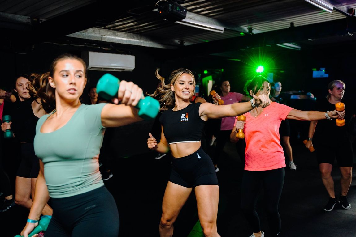 Fitness classes included with gym membership at Team Rees Gym in Caerphilly, including Pilates, HIIT, spin, circuits, strength and conditioning, and HYROX.
