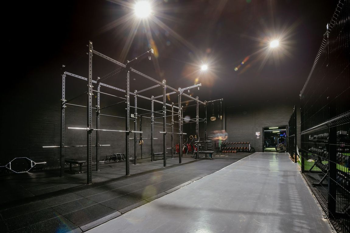 Giant strength and conditioning rig at Team Rees Gym in Caerphilly, designed for functional fitness, circuits and group training.
