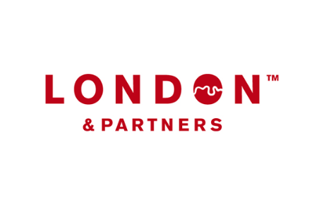 London & Partners logo in red, with a stylized river symbol.