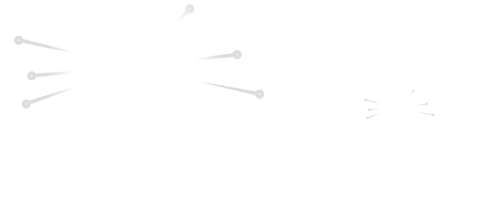 Abstract graphic of several thin lines radiating outward from a central point.