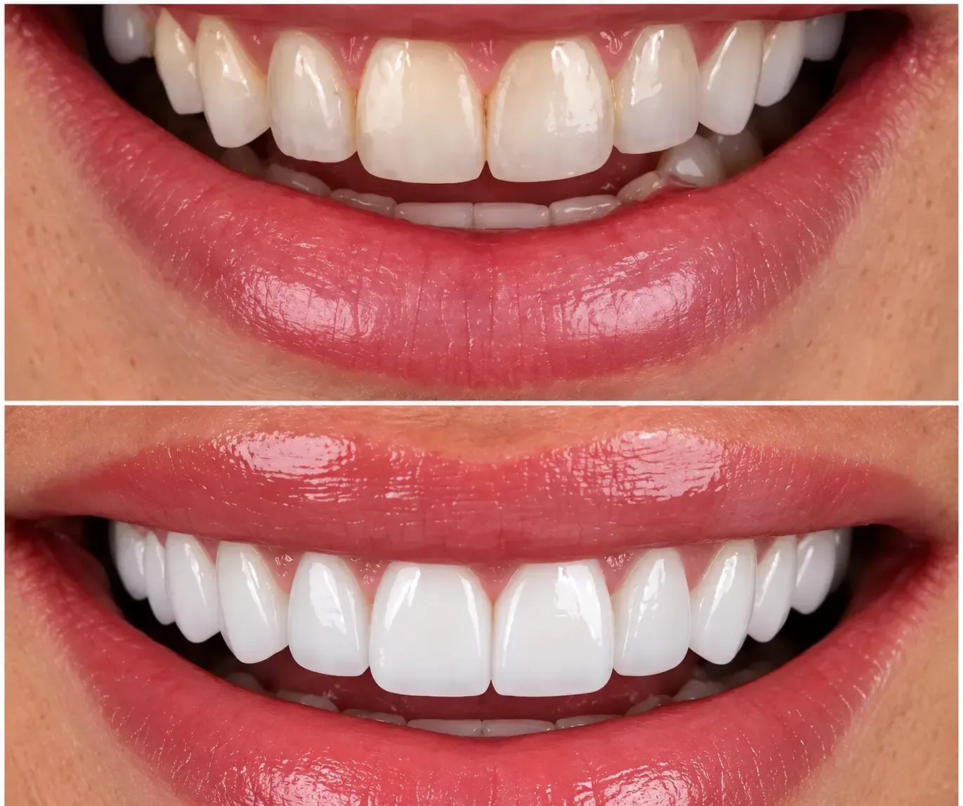 before & after snap on veneer
