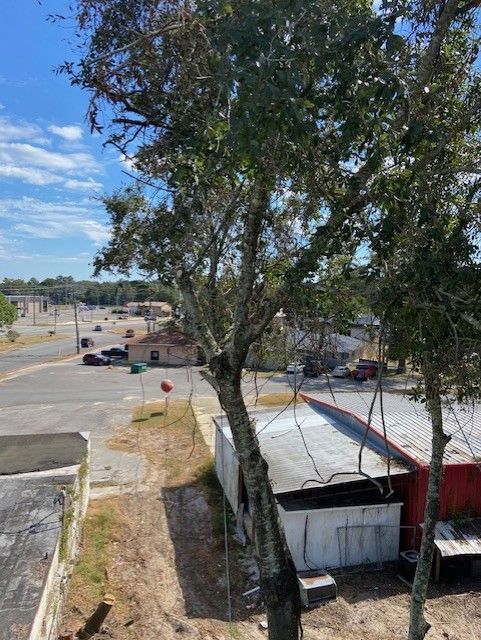 High-Angle View Of Suburban Street Scene
