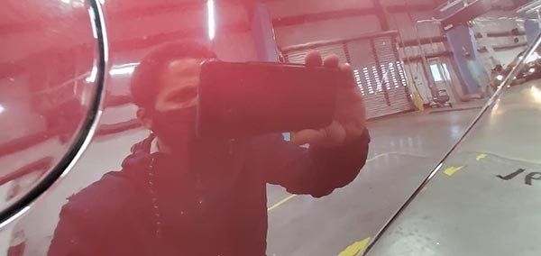 red car after paint correction