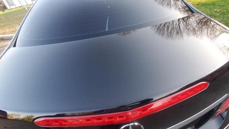 paint corrected black mercedes