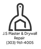 Logo for J.S Plaster & Drywall Repair with phone number (303) 961-4005