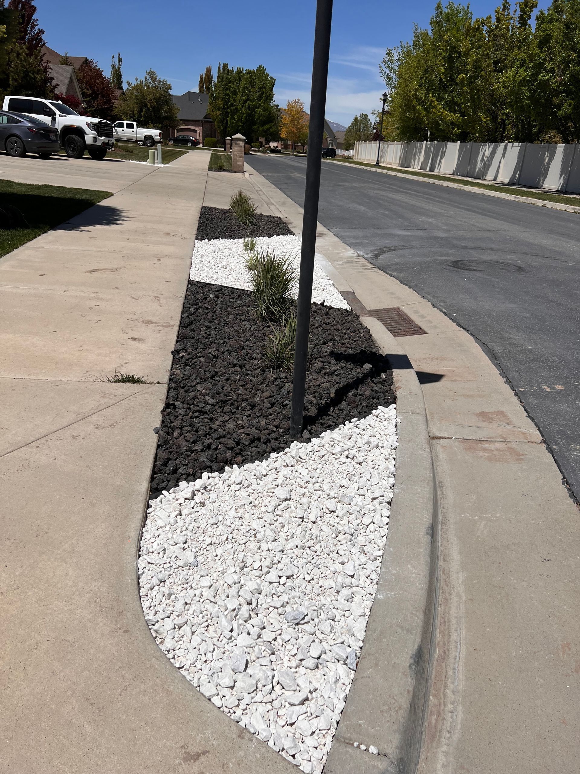Black and White Park Strip - South Jordan, UT – MD Property Maintenance & Landscaping