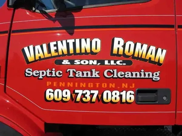 Truck door with business details — Pennington, NJ — Valentino Roman & Son, LLC