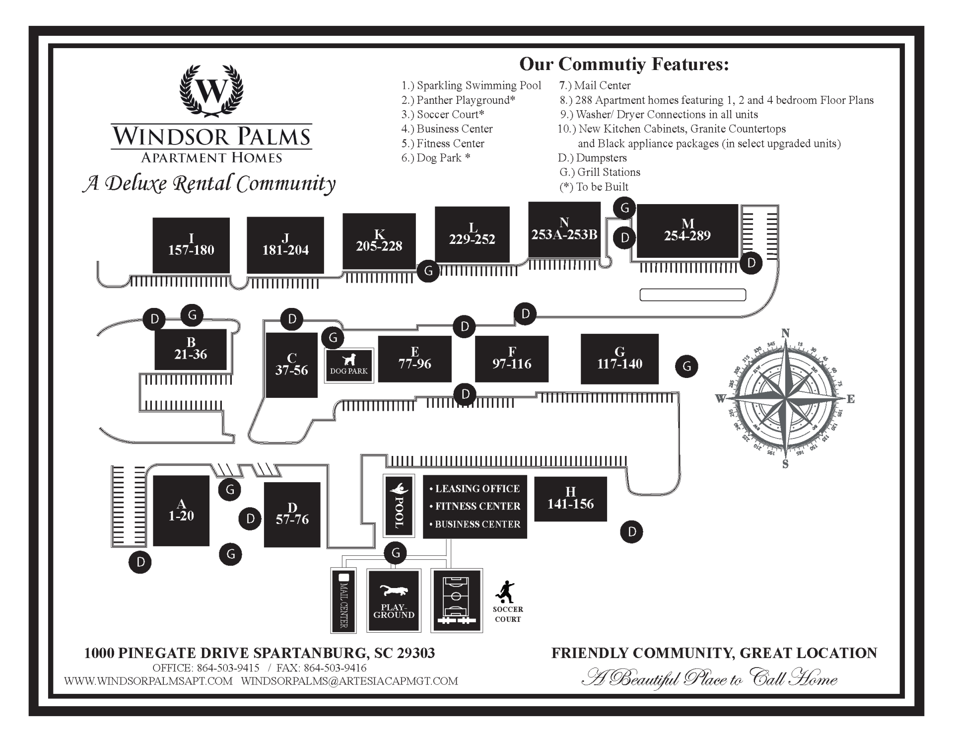 Windsor Palms Site Map with link to PDF