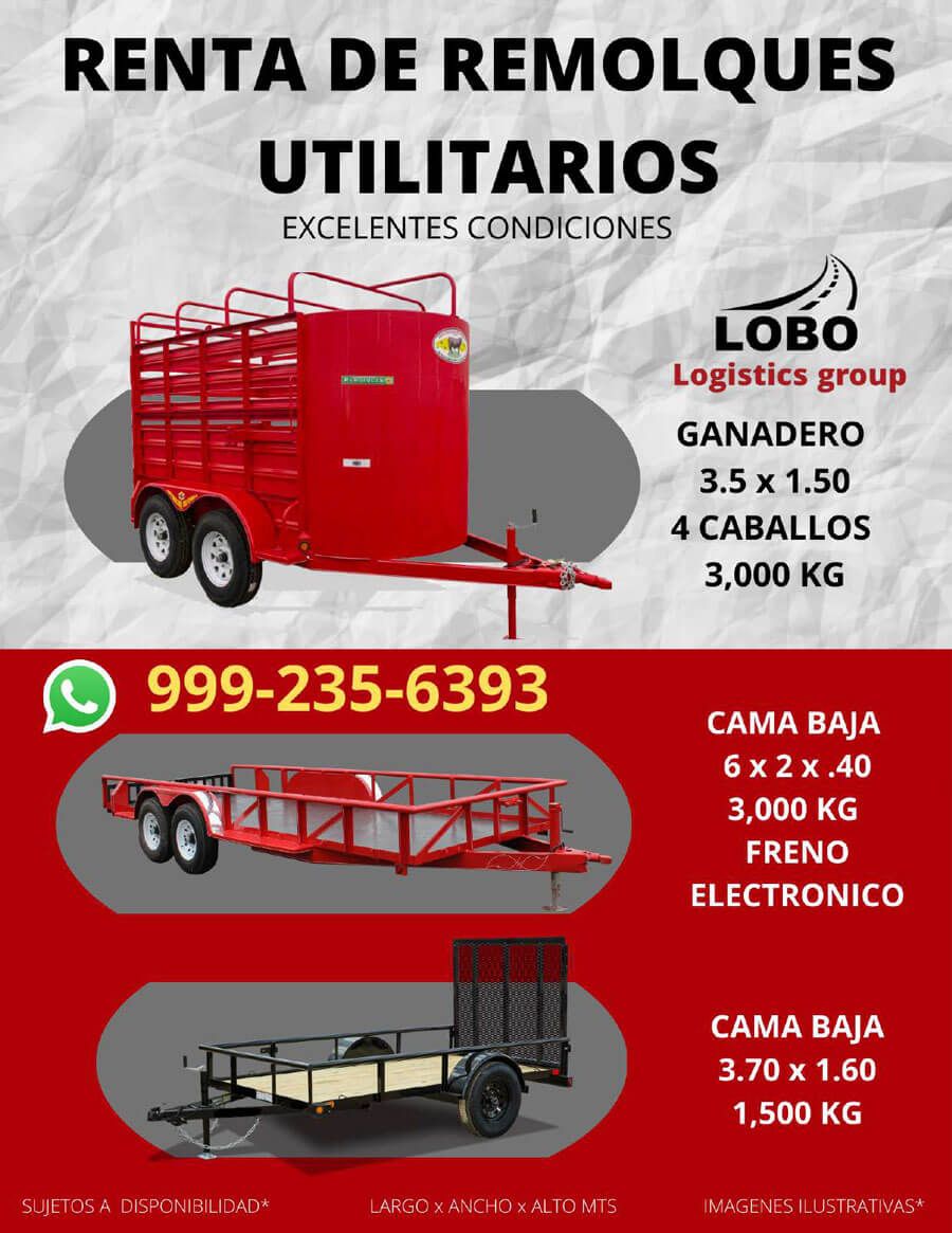 Renta de remolques y de carga en Mérida