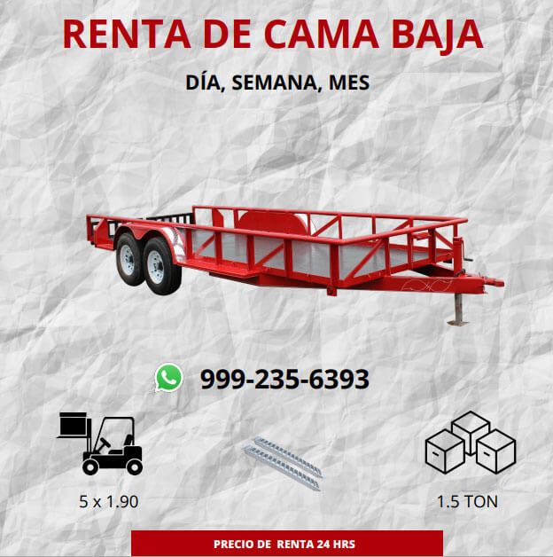 Renta de remolques y de carga en Mérida