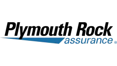 Plymouth Rock Assurance logo in black and blue text with a blue underline swoosh