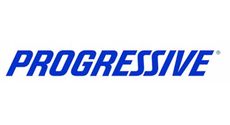 Progressive insurance logo in blue italic text on a white background