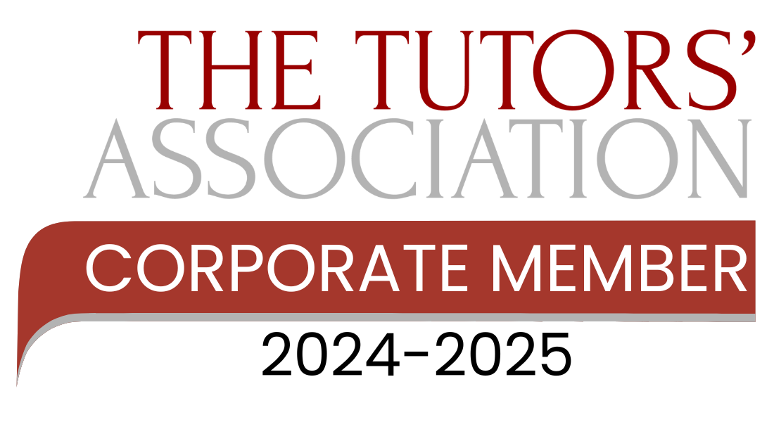 The Tutors’ Association Corporate Member badge, red and gray, with 2024–2025 label.
