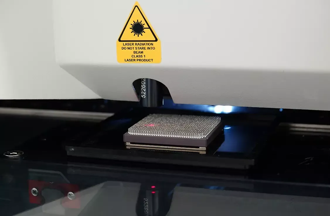 CGA device inside an XRF machine