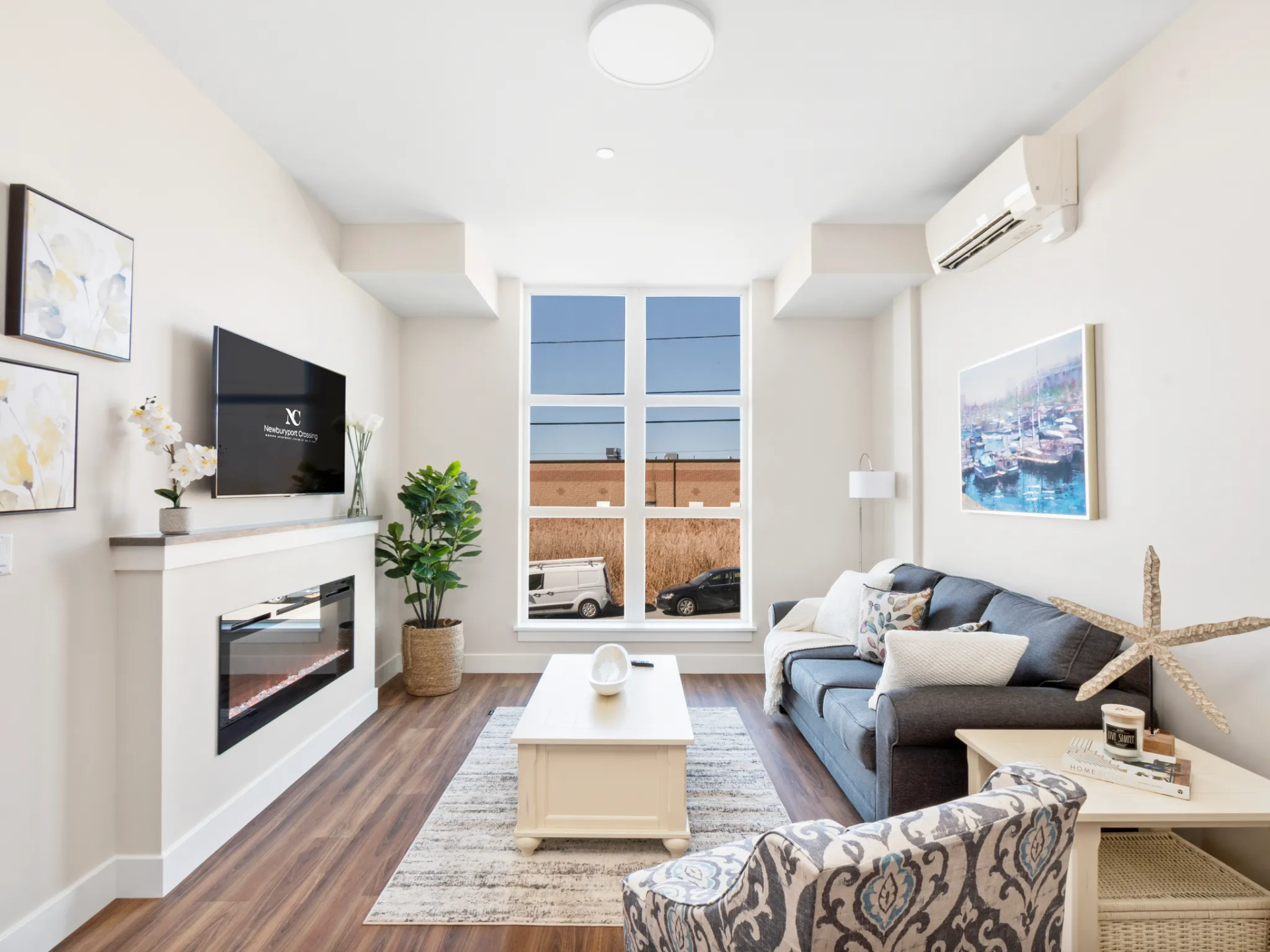Living Room at Newburyport Crossing.