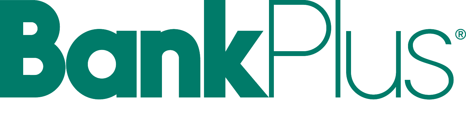 BankPlus logo in teal font.