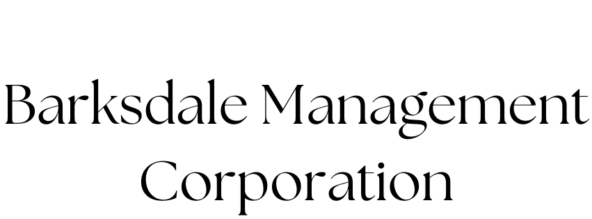 Barksdale Management Corporation, company name in a serif font.